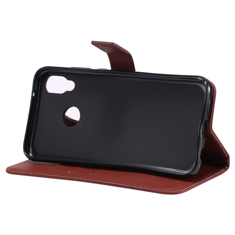 Leather Stand Cover with Card Slots for Huawei P20 Lite / Nova 3e - Brown-13