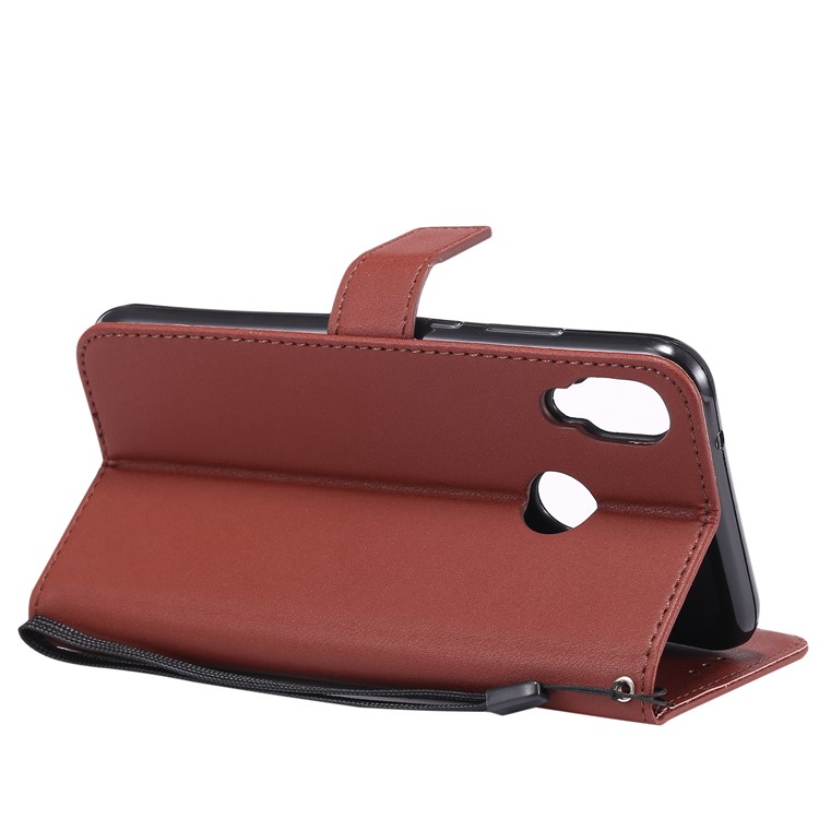 Leather Stand Cover with Card Slots for Huawei P20 Lite / Nova 3e - Brown-15