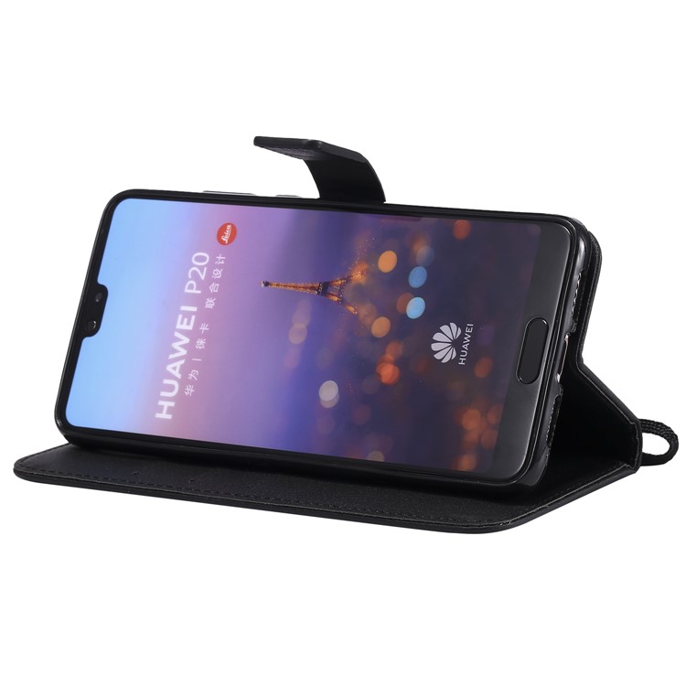 Wallet Leather Stand Case for Huawei P20 Pro - Black-5