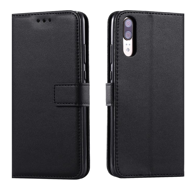 Wallet Leather Stand Case for Huawei P20 Pro - Black-9