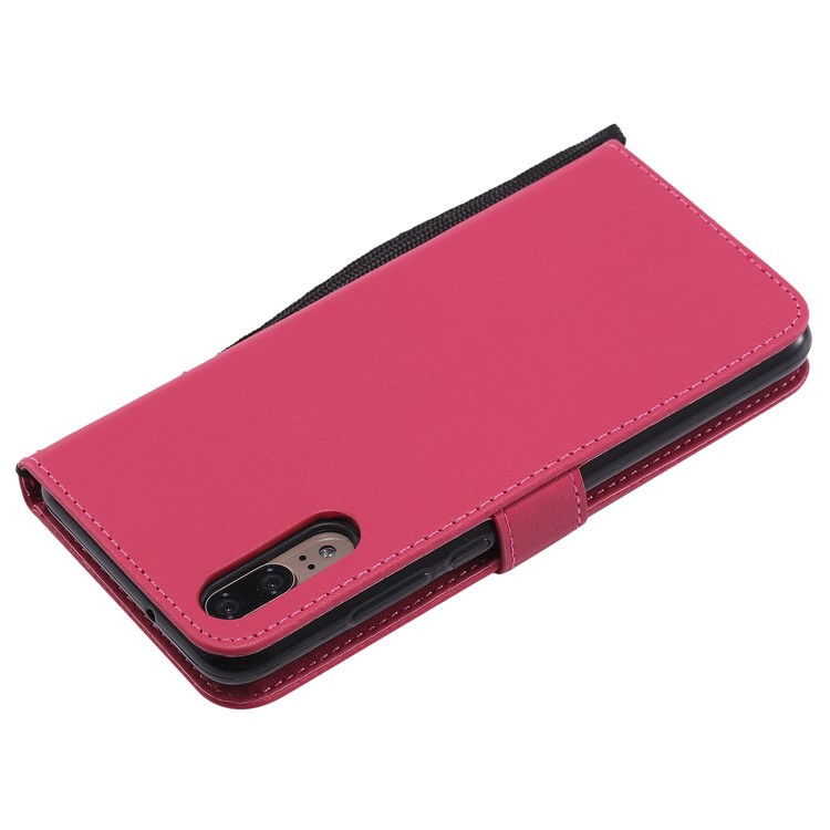 Wallet Leather Stand Cover for Huawei P20 Pro - Rose-4