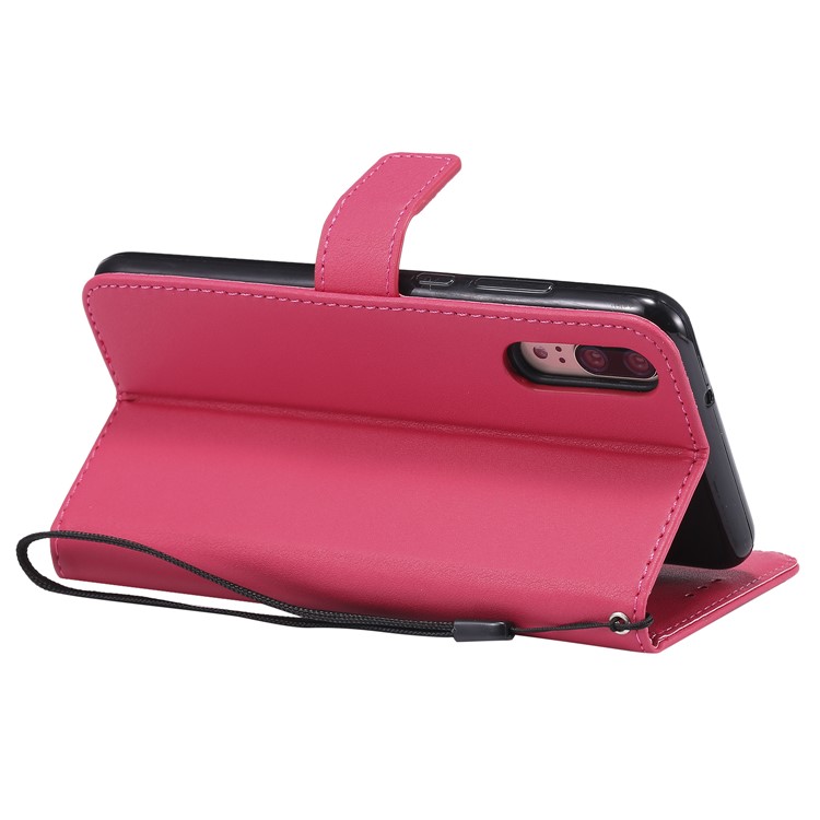 Wallet Leather Stand Cover for Huawei P20 Pro - Rose-6