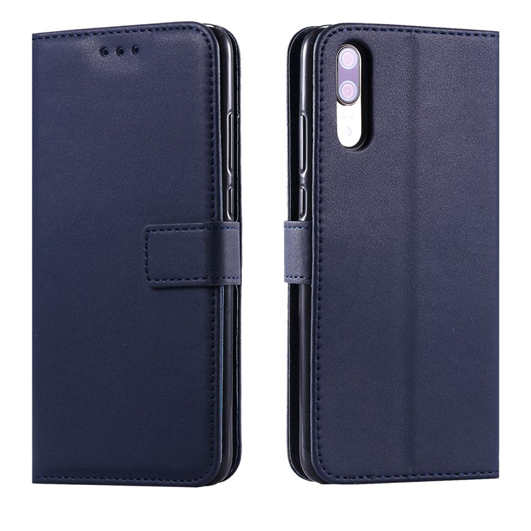 Magnetic Leather Stand Cover for Huawei P20 Pro - Dark Blue-9