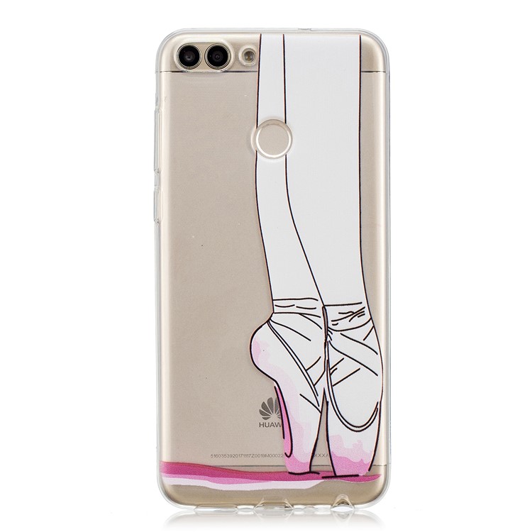 Printing Pattern TPU Phone Case for Huawei P Smart/Enjoy 7S - Dancing-1