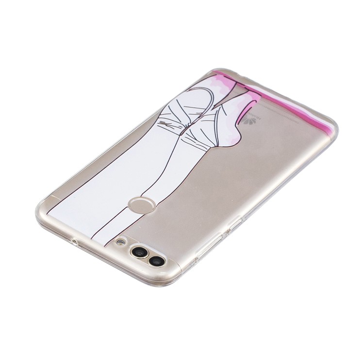 Printing Pattern TPU Phone Case for Huawei P Smart/Enjoy 7S - Dancing-3