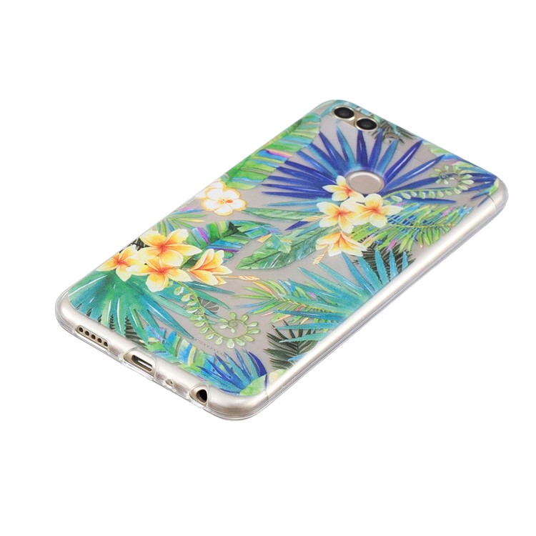 Printing Pattern TPU Cell Phone Cover for Huawei P Smart/Enjoy 7S - Fresh Flowers-2