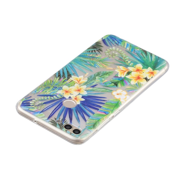 Printing Pattern TPU Cell Phone Cover for Huawei P Smart/Enjoy 7S - Fresh Flowers-3