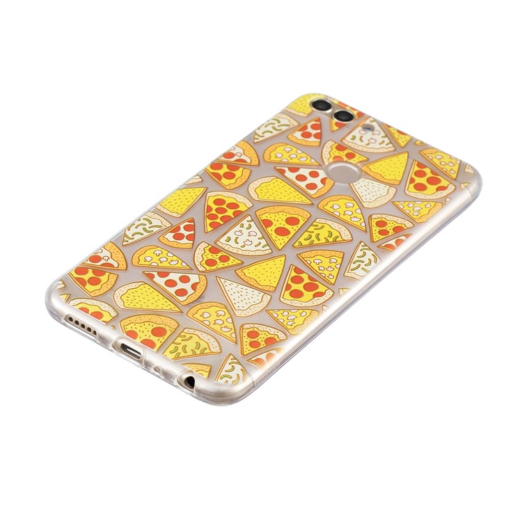 Printing Pattern TPU Mobile Cover for Huawei P Smart/Enjoy 7S - Pizza-2