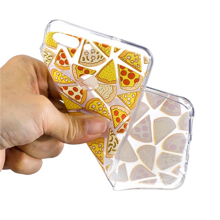 Printing Pattern TPU Mobile Cover for Huawei P Smart/Enjoy 7S - Pizza-4
