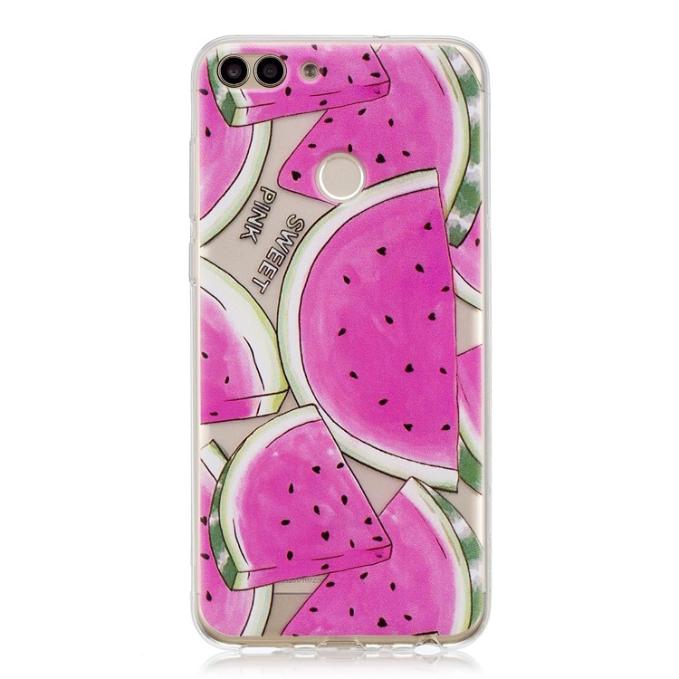 Motif D'impression TPU Étui De Protection Pour Huawei P Smart / Enjoy 7S - Pastèque-1