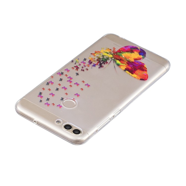 Modèle D'impression TPU Boîtier De Protection Pour Huawei P Smart / Enjoy 7S - Papillon Coloré-3