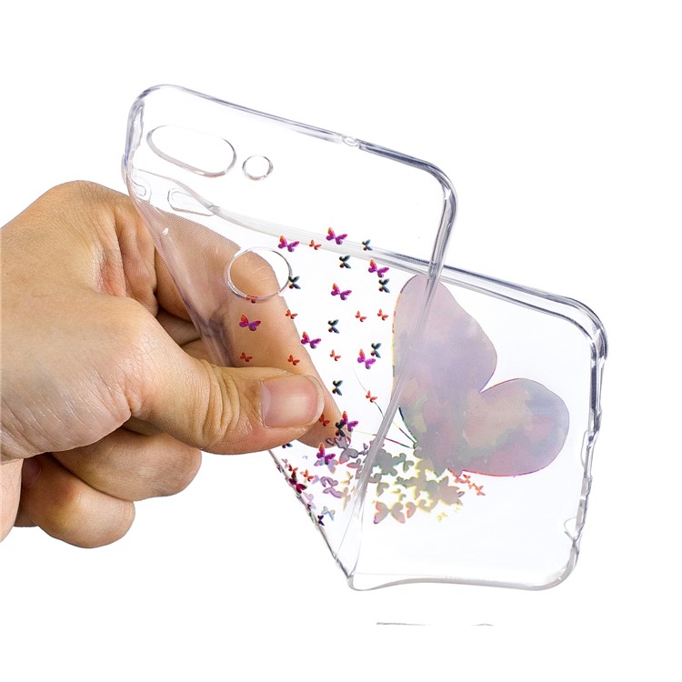 Modèle D'impression TPU Boîtier De Protection Pour Huawei P Smart / Enjoy 7S - Papillon Coloré-4