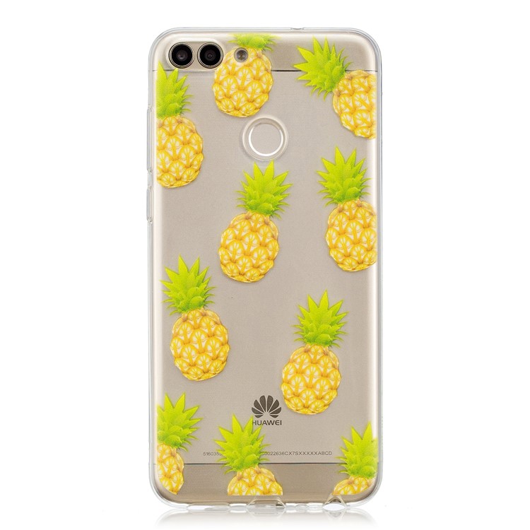 Printing Pattern TPU Protection Case for Huawei P Smart/Enjoy 7S - Pineapples-1