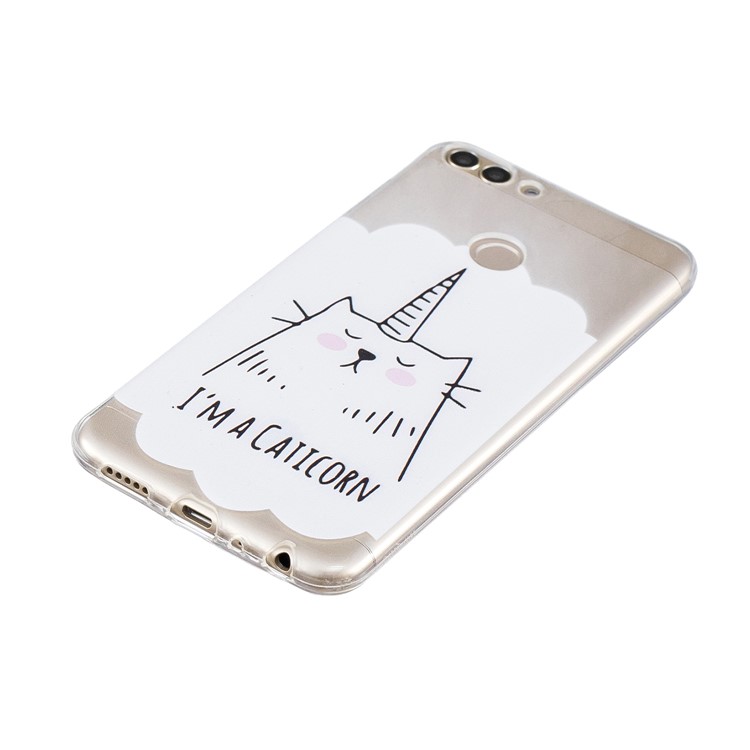 Printing Pattern TPU Mobile Case for Huawei P Smart/Enjoy 7S - Cute Cat-2