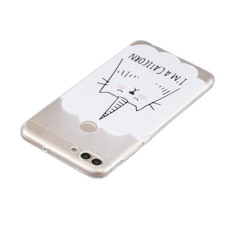 Printing Pattern TPU Mobile Case for Huawei P Smart/Enjoy 7S - Cute Cat-3
