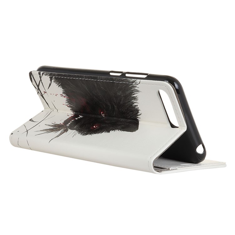 Pattern Printing Stand Leather Wallet Mobile Casing for Huawei Honor 10 - Bloody Wolf-5