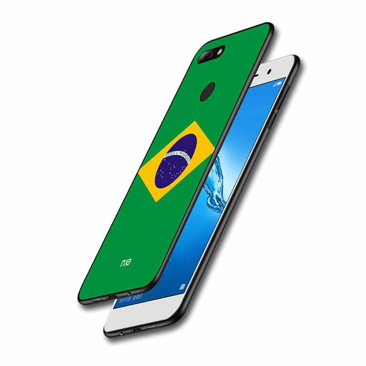 NXE 2018 World Cup Flag Pattern TPU Phone Case for Huawei Honor 7C/Enjoy 8 - Flag of Brazil-4