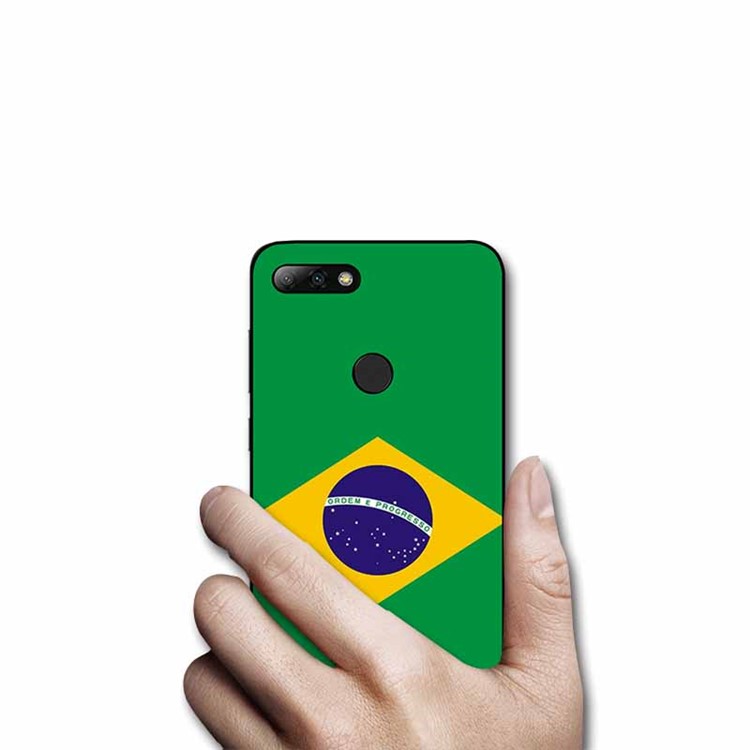 NXE 2018 World Cup Flag Pattern TPU Phone Case for Huawei Honor 7C/Enjoy 8 - Flag of Brazil-5