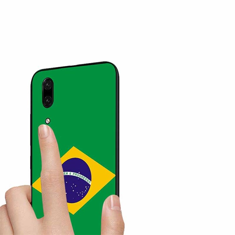 NXE 2018 World Cup Flag Pattern TPU Phone Case for Huawei P20 - Flag of Brazil-4