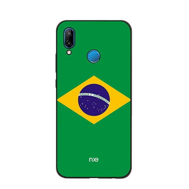 NXE Flag Printing TPU Protection Phone Case for Huawei P20 Lite / Nova 3e - Flag of Brazil-2