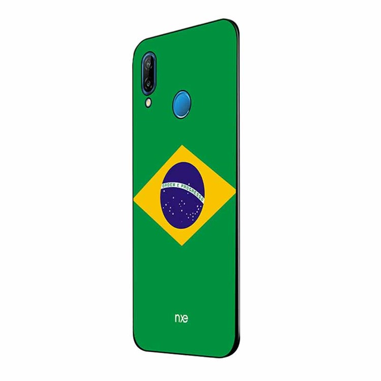 NXE Flag Printing TPU Protection Phone Case for Huawei P20 Lite / Nova 3e - Flag of Brazil-3