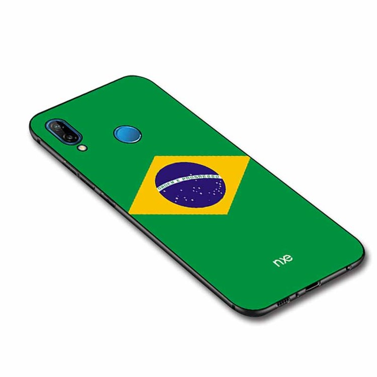NXE Flag Printing TPU Protection Phone Case for Huawei P20 Lite / Nova 3e - Flag of Brazil-5