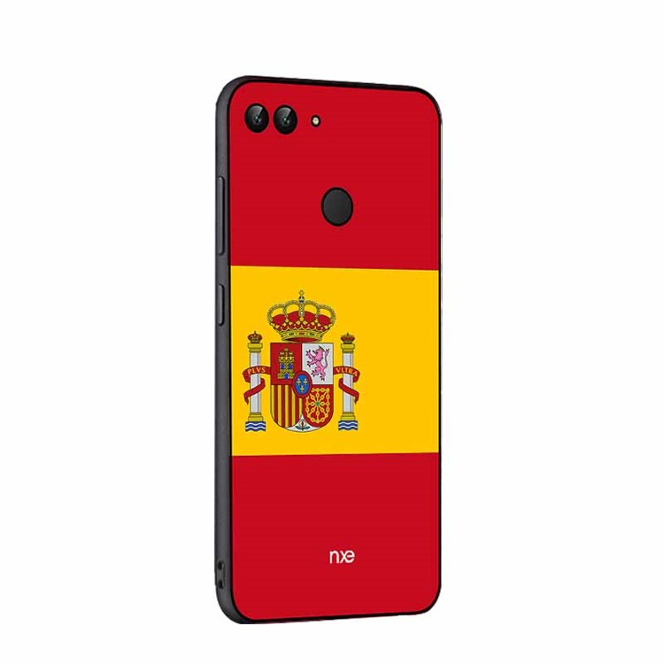 NXE Flag Printing TPU Mobile Phone Cover for Huawei P Smart / Enjoy 7S - Flag of Spain-3