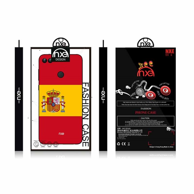 NXE Flag Printing TPU Mobile Phone Cover for Huawei P Smart / Enjoy 7S - Flag of Spain-6