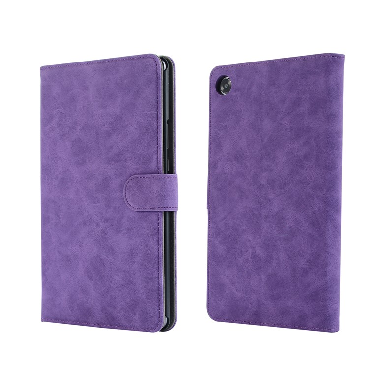 Vintage-Stil Brieftasche PU Leder Schutzhülle Mit Ständer Für Huawei Mediapad M5 8 (8.4-Zoll) - Lila-4
