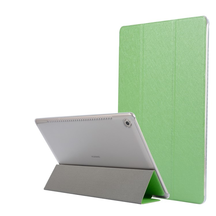 Tri-fold Leather Flip Stand Cover for Huawei MediaPad M5 10/10 (Pro) - Green-1