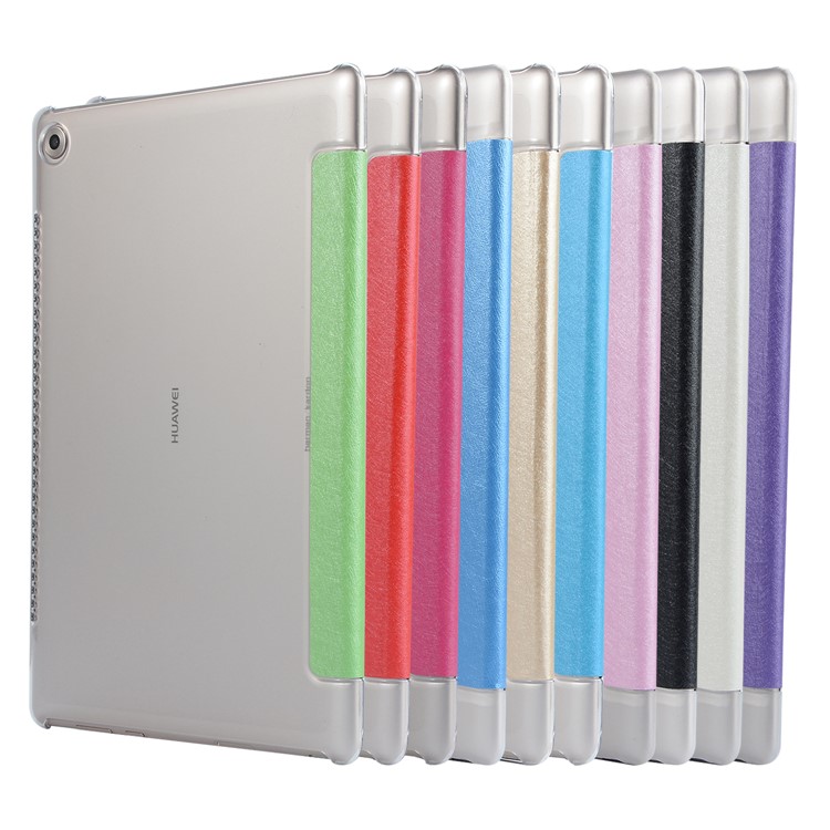 Tri-fold Leather Flip Stand Cover for Huawei MediaPad M5 10/10 (Pro) - Green-11
