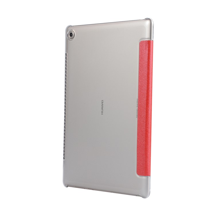 Leather Flip Tri-fold Stand Tablet Cover for Huawei MediaPad M5 10/10 (Pro) - Red-3