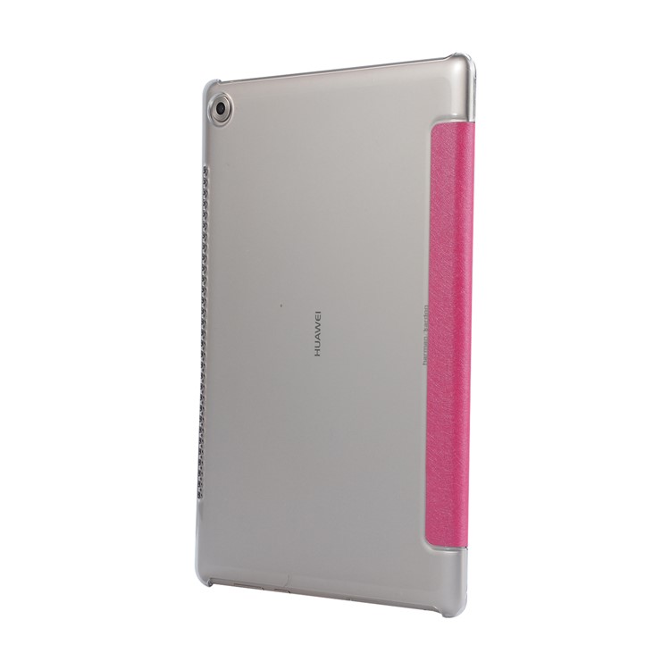 Leather Flip Tri-fold Stand Tablet Case for Huawei MediaPad M5 10/10 (Pro) - Rose-3