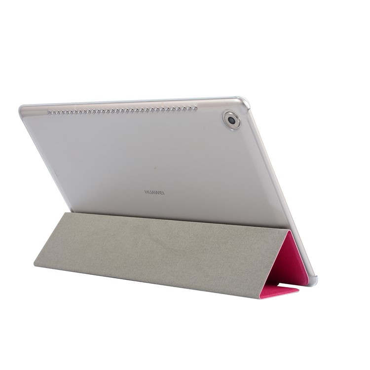 Leather Flip Tri-fold Stand Tablet Case for Huawei MediaPad M5 10/10 (Pro) - Rose-4