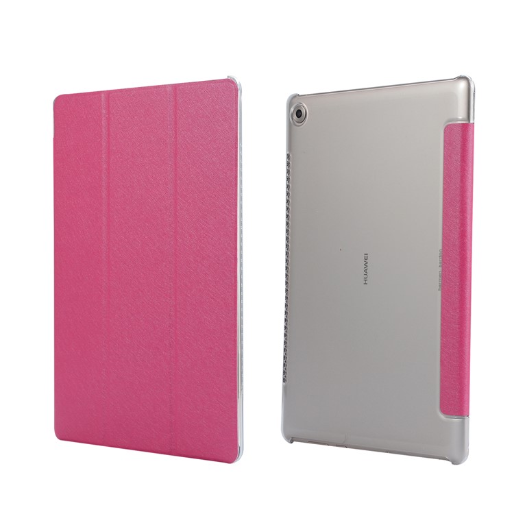 Leather Flip Tri-fold Stand Tablet Case for Huawei MediaPad M5 10/10 (Pro) - Rose-5