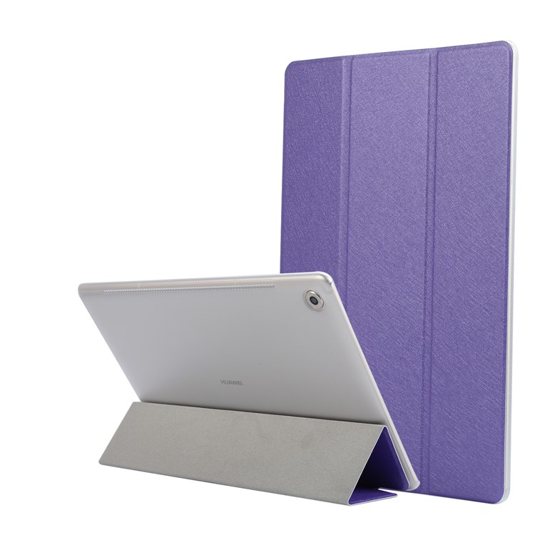 Tri-Fold Ständer Leder Flip Schutzhülle Für Huawei Mediapad M5 10/10 (pro) - Lila-1
