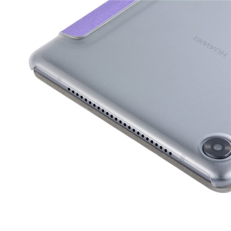 Tri-fold Stand Leather Flip Case for Huawei MediaPad M5 8 (8.4-inch) - Purple-11