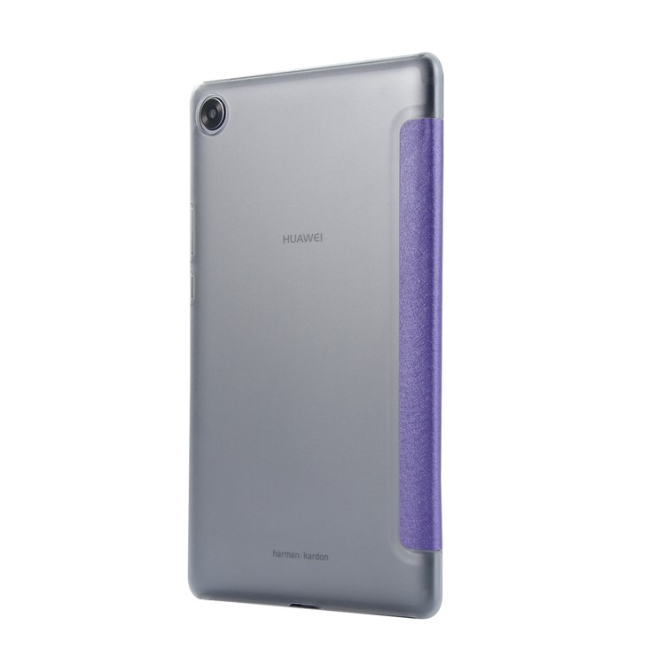 Tri-fold Stand Leather Flip Case for Huawei MediaPad M5 8 (8.4-inch) - Purple-3