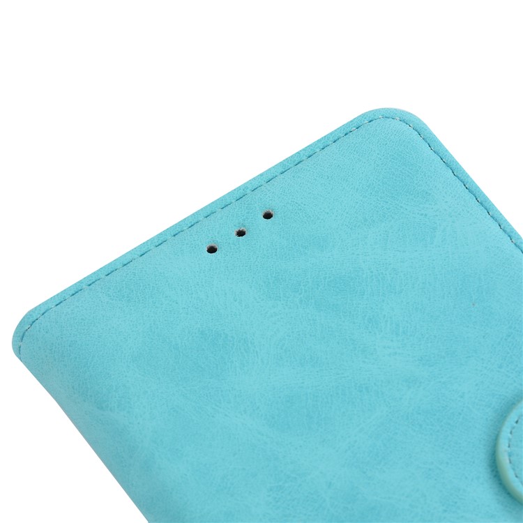 Vintage Style Crazy Horse Leather Stand Wallet Casing for Huawei P20 - Blue-12