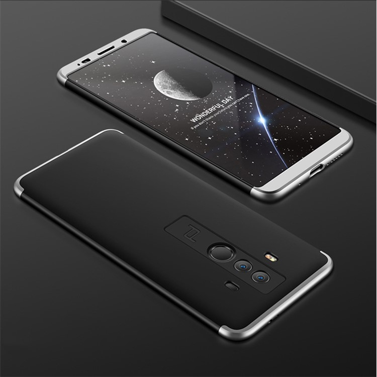 Detachable 3-Piece All-wrapped Matte Hard Shell for Huawei Mate 10 Pro - Black / Silver-1