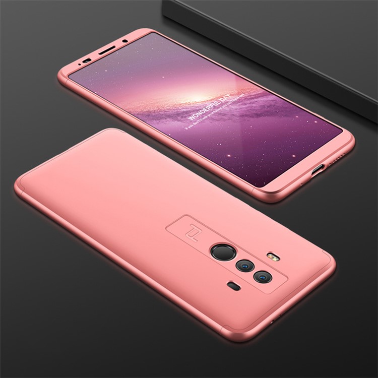 Detachable 3-Piece All-wrapped Matte Hard Mobile Phone Case for Huawei Mate 10 Pro - Rose Gold-1