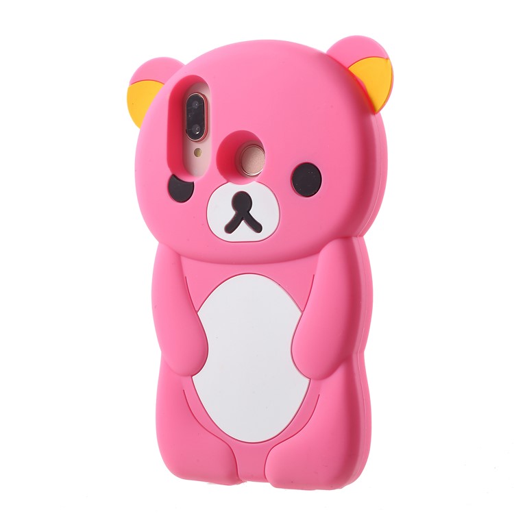 Cute 3D Rilakkuma Soft Silicone Case Shell for Huawei P20 Lite/Nova 3e - Rose-3