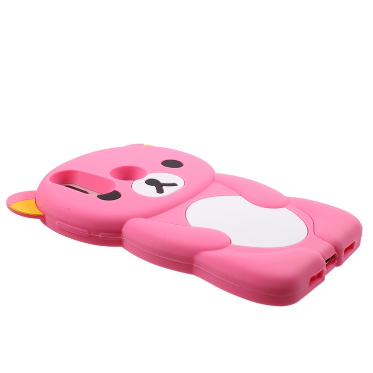 Cute 3D Rilakkuma Soft Silicone Case Shell for Huawei P20 Lite/Nova 3e - Rose-4