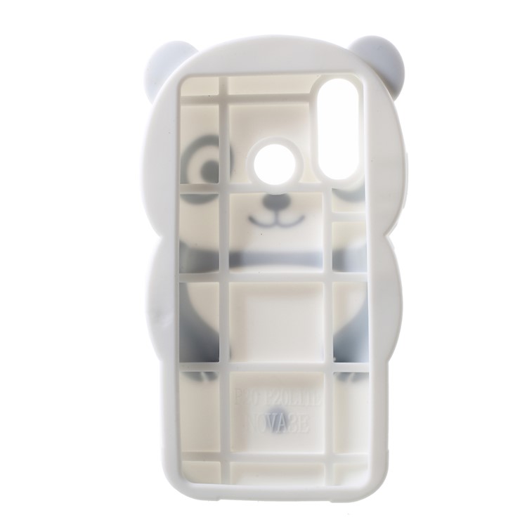 Adorable 3D Panda Silicone Case for Huawei P20 Lite/Nova 3e - Black-6