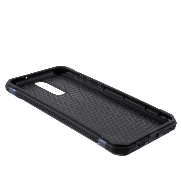 Camouflage Leather Coated PC TPU Hybrid Back Mobile Accessory Case for Huawei Mate 10 Lite / nova 2i / Maimang 6 / Honor 9i (India) - Blue-3