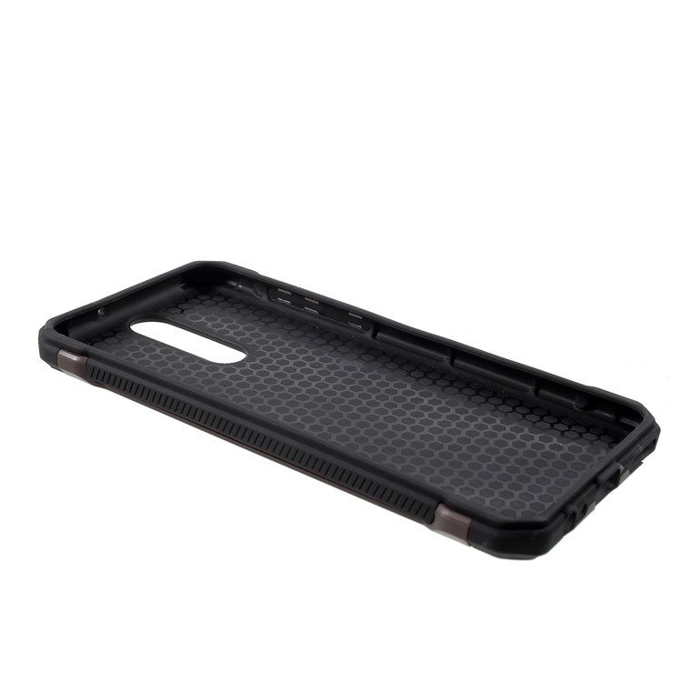 Camouflage Leather Coated PC TPU Hybrid Back Mobile Accessory Shell for Huawei Mate 10 Lite / nova 2i / Maimang 6 / Honor 9i (India) - Coffee-3