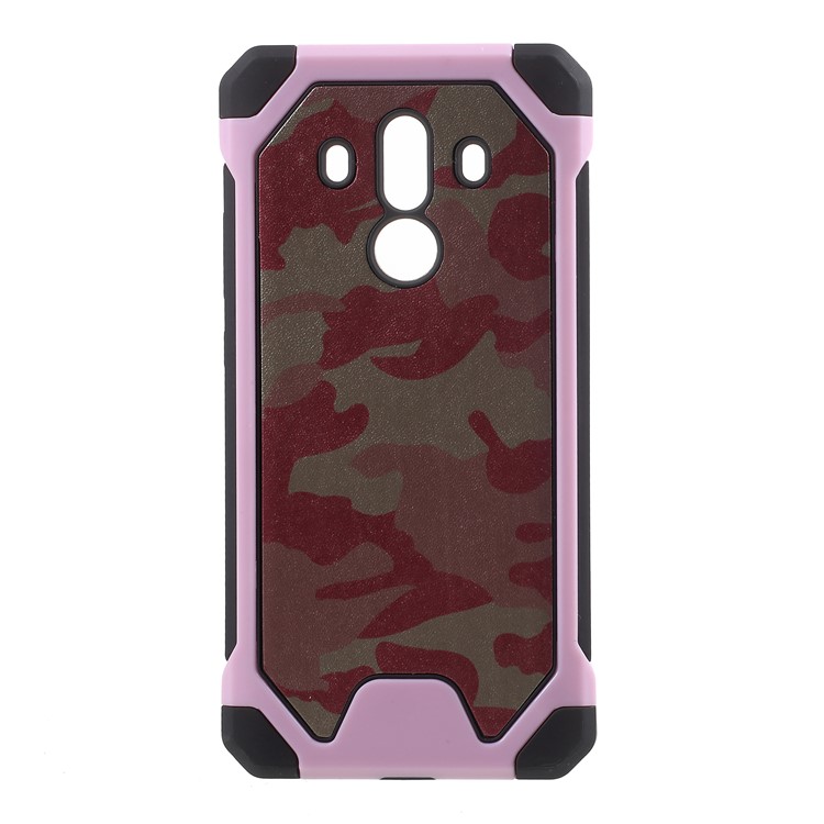 Camouflage Leather Coated Combo PC + TPU Back Mobile Shell for Huawei Mate 10 Pro - Pink-1