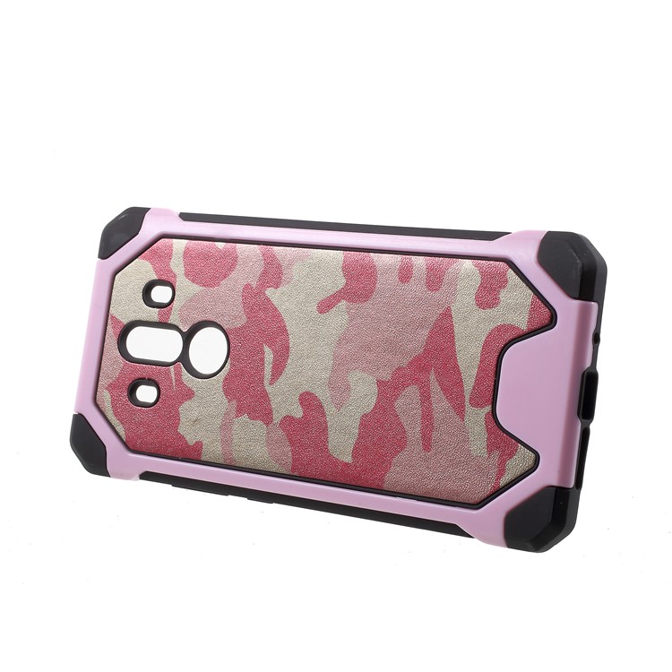 Camouflage Leather Coated Combo PC + TPU Back Mobile Shell for Huawei Mate 10 Pro - Pink-2