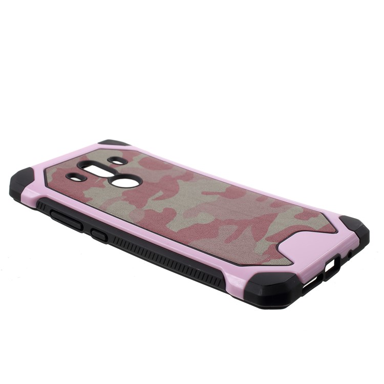 Camouflage Leather Coated Combo PC + TPU Back Mobile Shell for Huawei Mate 10 Pro - Pink-3
