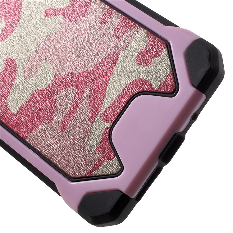 Camouflage Leather Coated Combo PC + TPU Back Mobile Shell for Huawei Mate 10 Pro - Pink-4